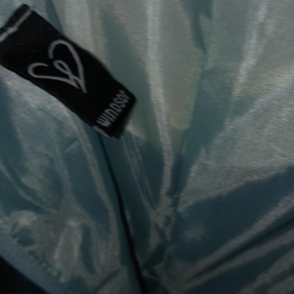 ​💎 Cinderella Moment! Light Blue Satin Ball Gown Prom Dress - With POCKETS  L - Picture 8 of 10